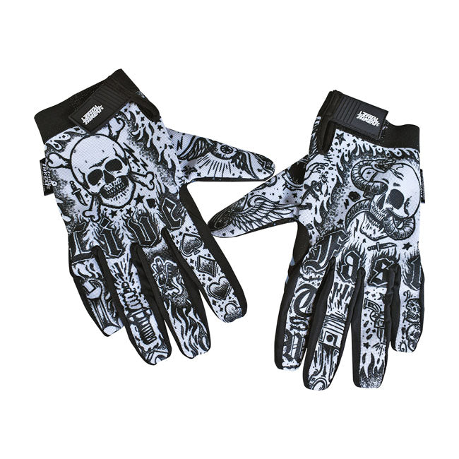 Tödliche Bedrohung Tattoo Handschuhe