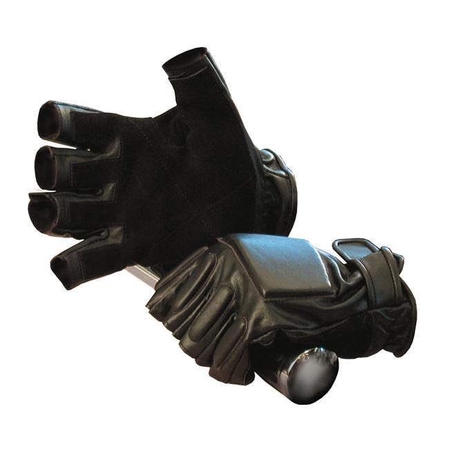 fingerlose handschuhe leder schwarz Fostex Fingerlose Lederhandschuhe Schwarz
