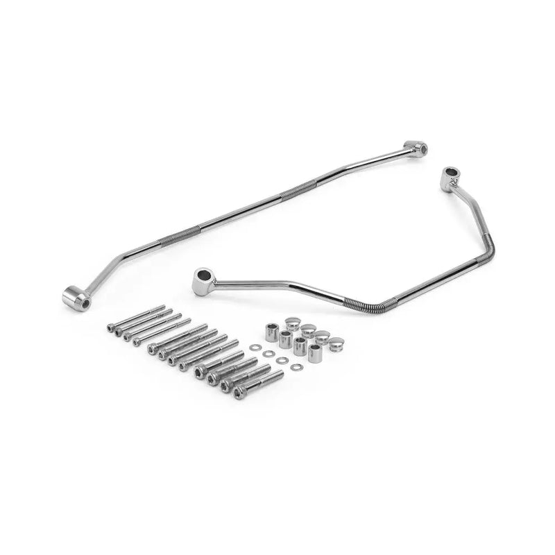 Highway Hawk Universal-Motorrad-Satteltaschenhalterungssatz Chrom