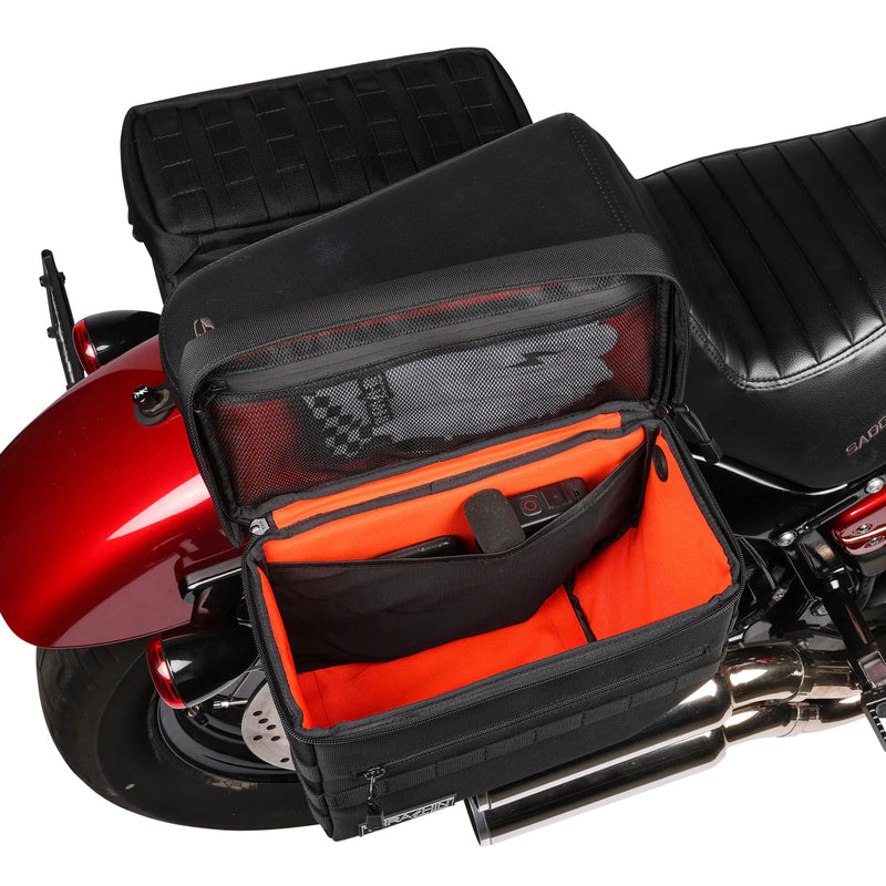 Thrashin Supply Escape 18L Überwurf-Motorrad-Satteltaschen-Set