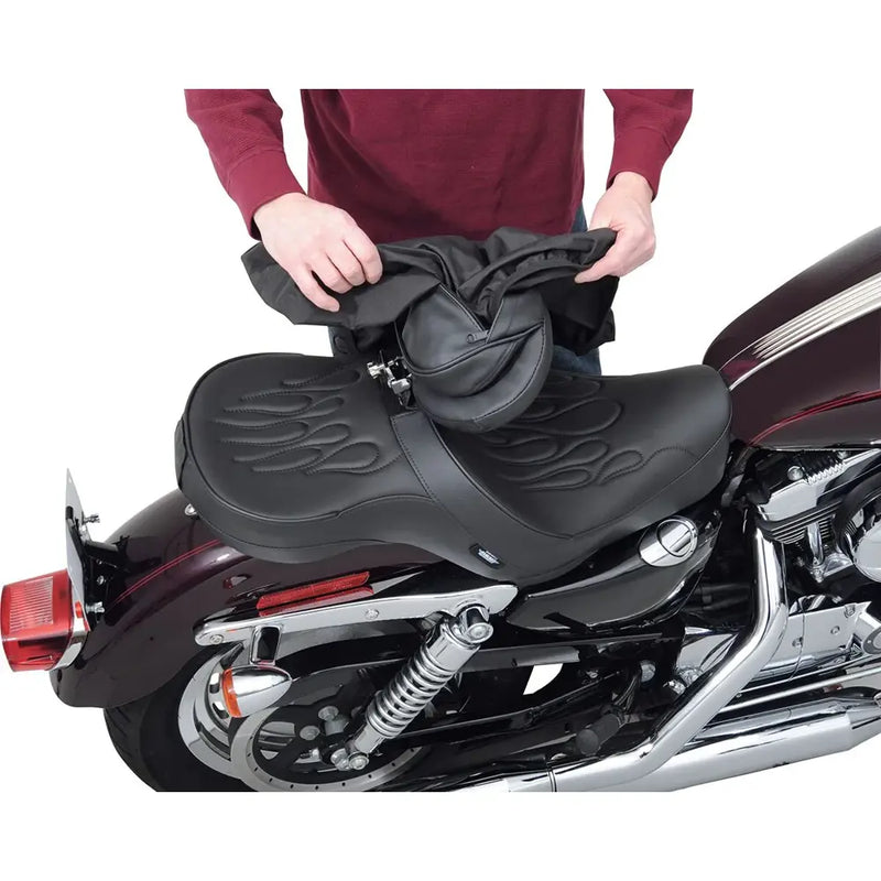Drag Specialties EZ Glide II Cabrio-Regenabdeckung für Motorrad-Rückenlehne