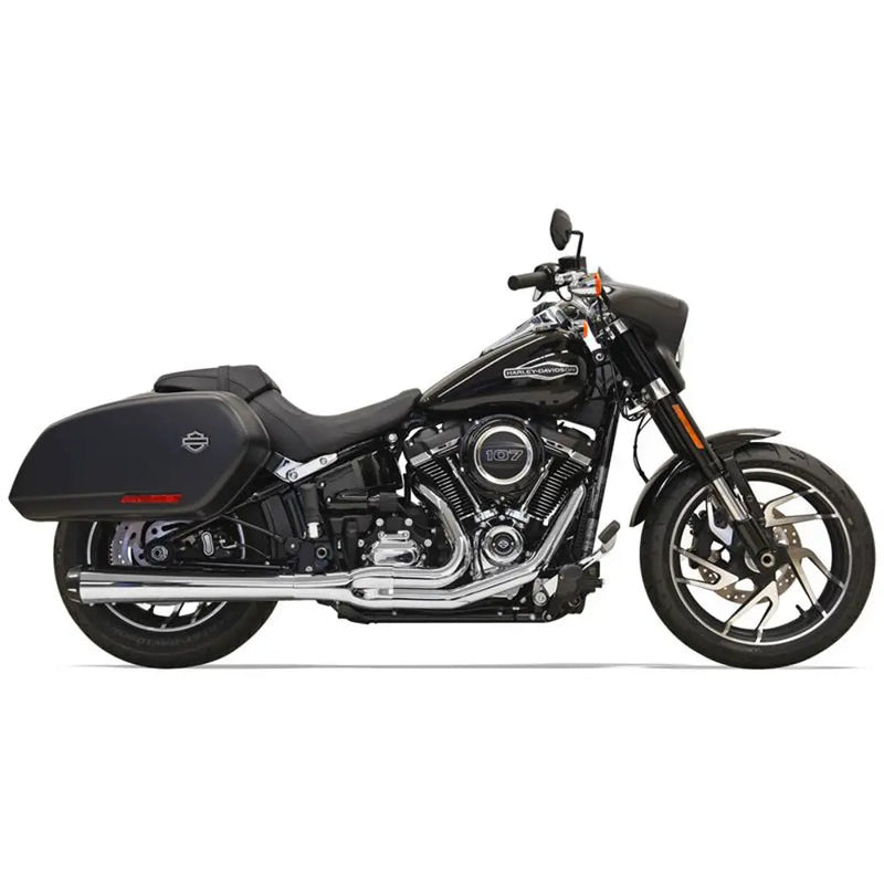 Bassani Road Rage Long Megaphone 2-into-1 Auspuffanlage für Harley