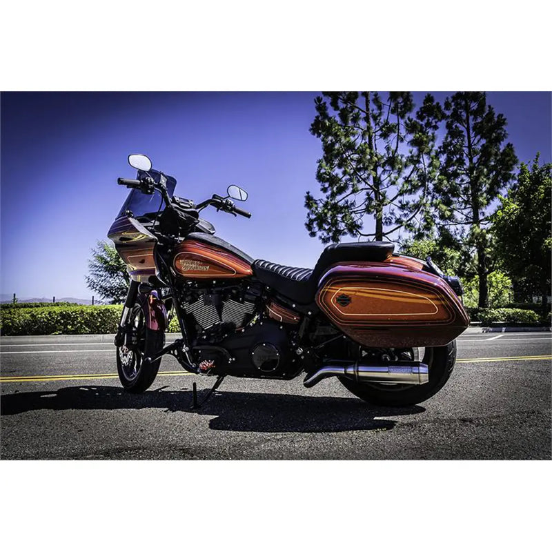 Bassani True Dual Stainless Super Bike Auspuffanlage für Harley