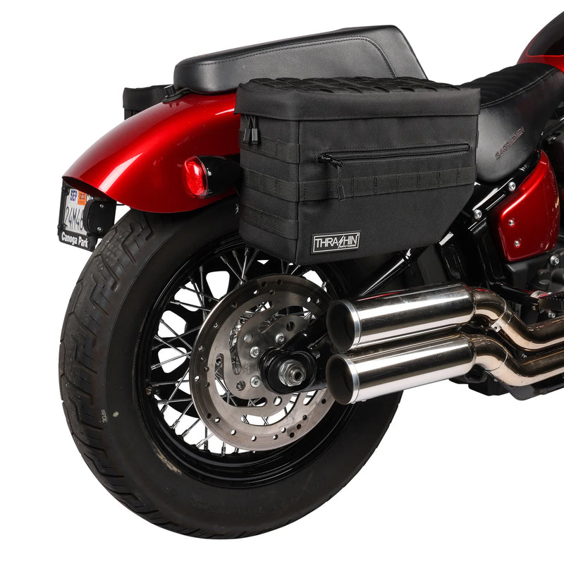 Thrashin Supply Escape 18L Überwurf-Motorrad-Satteltaschen-Set