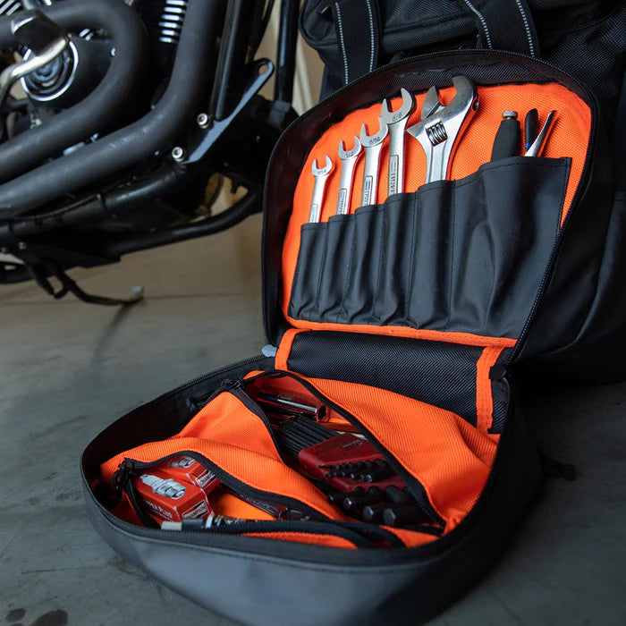 Biltwell Exfil-48 Sissy Bar Motorradrucksack Schwarz