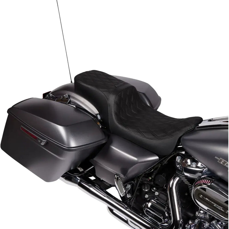 Drag Specialties Performance Predator 2-Up Rückenlehne-Aufnahmesitz für Harley 