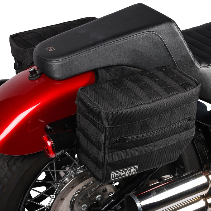 Thrashin Supply Essential 10L Überwurf-Motorrad-Satteltaschen-Set