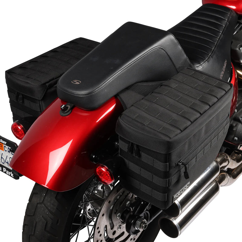 Thrashin Supply Escape 18L Überwurf-Motorrad-Satteltaschen-Set