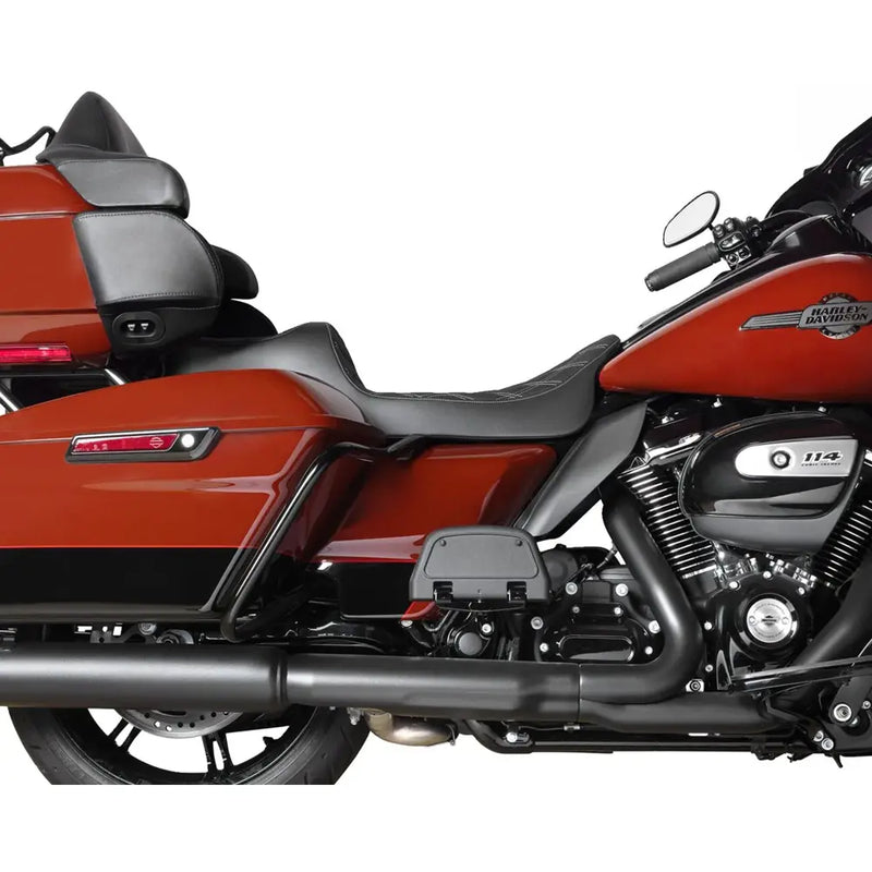 Drag Specialties Predator III 2-Up Sitz mit verlängerter Reichweite für Harley 