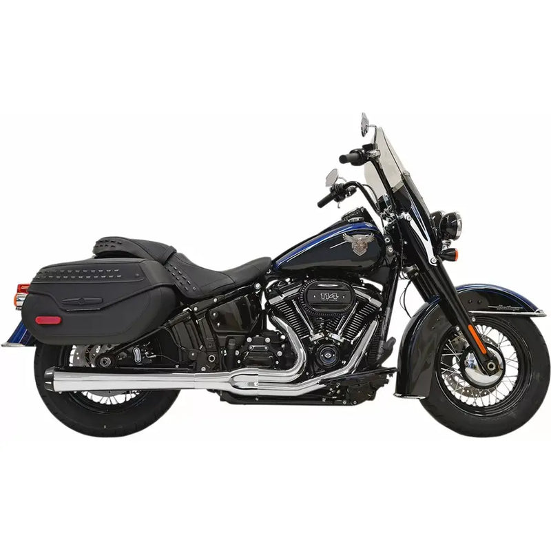 Bassani Road Rage Long Megaphone 2-into-1 Auspuffanlage für Harley