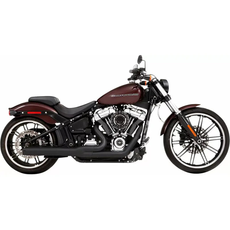 Rinehart 2-into-1 Schwarz M8 Auspuffanlage für Harley