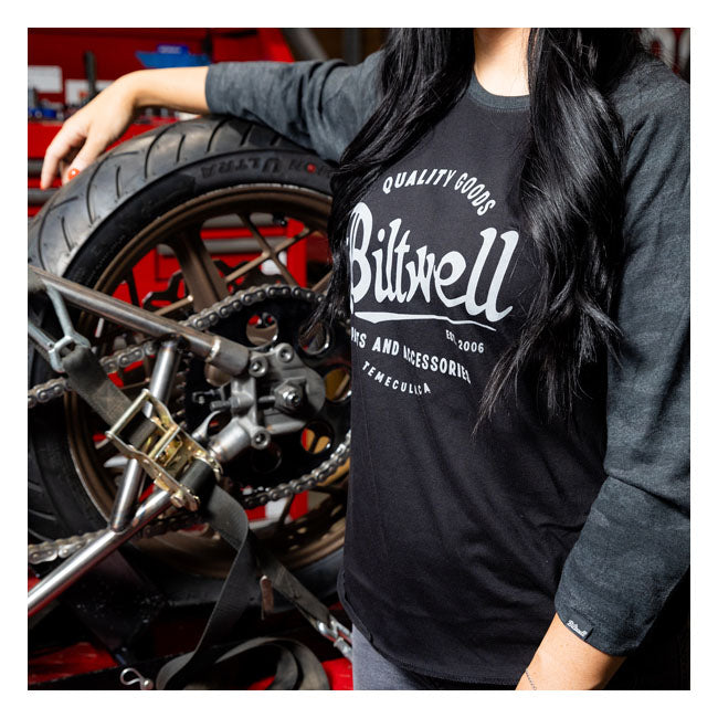 Biltwell Script Baseball-Langarmshirt Damen