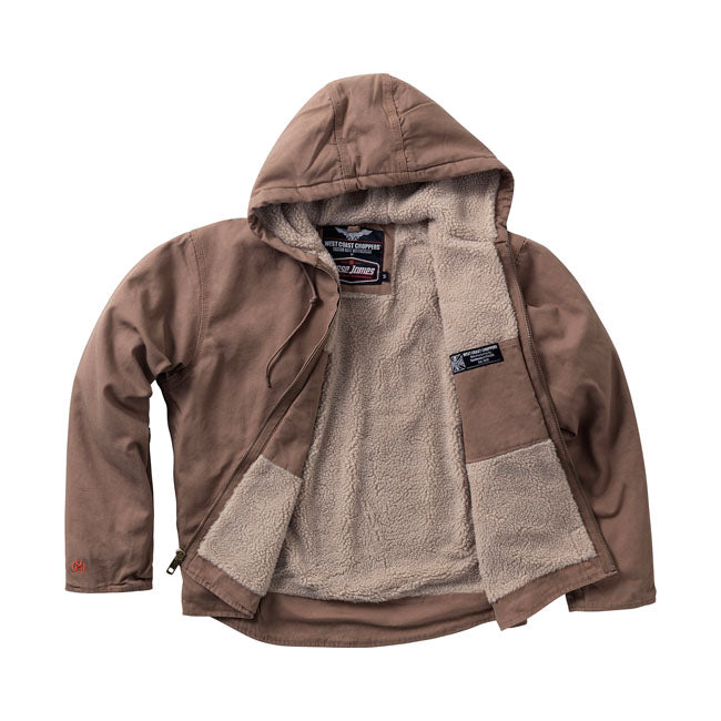 West Coast Choppers Sherpa gefütterte Canvas Arbeitsjacke