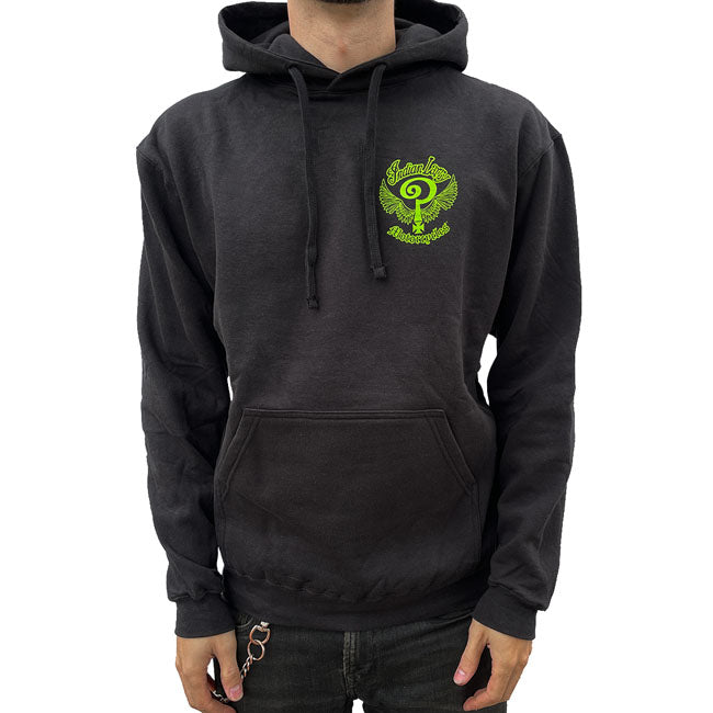 Indian Larry Slime Grünes Logo Hoodie