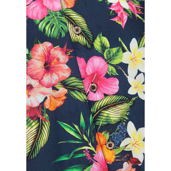 King Kerosin Tropische Blumen Hawaii Hemd