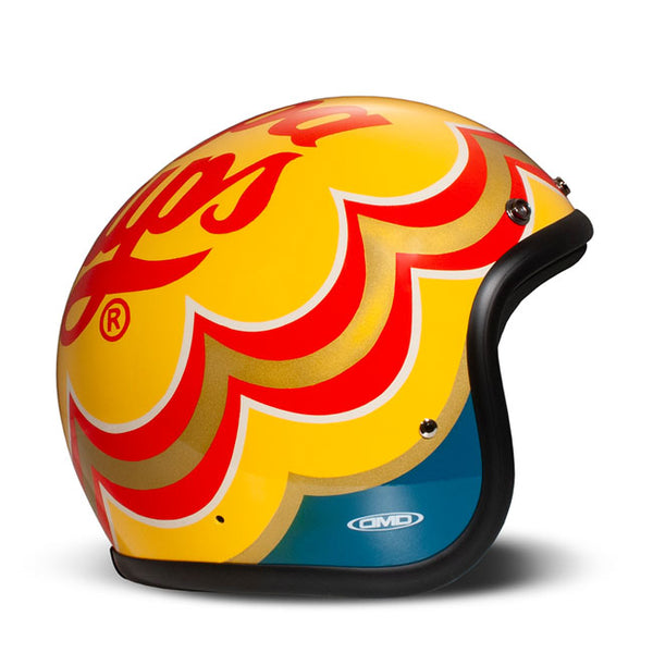 DMD Offener Motorradhelm mit Retro-Grafik