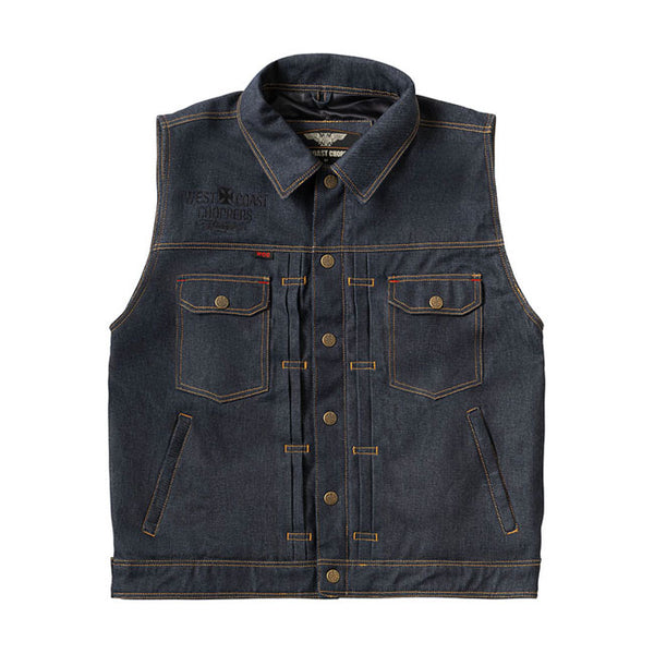 West Coast Choppers x 13 1/2 Dominator RAW Denim Motorradweste