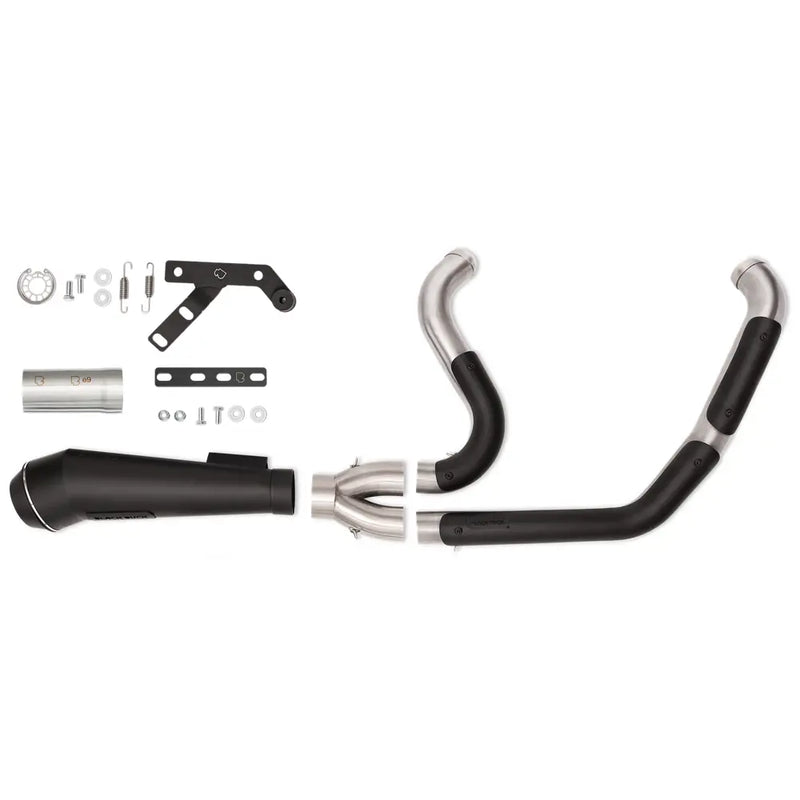 Black Duck Fighter EC Euro Approved 2-into-1 Auspuff für Harley
