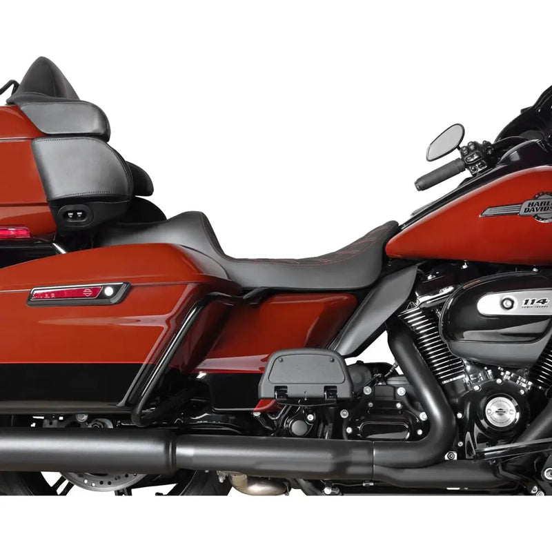 Drag Specialties Predator III 2-Up Sitz mit verlängerter Reichweite für Harley 