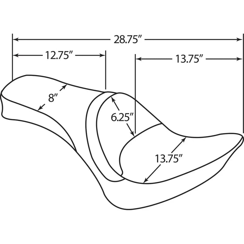 Drag Specialties One Piece 2-Up Sitz für Harley