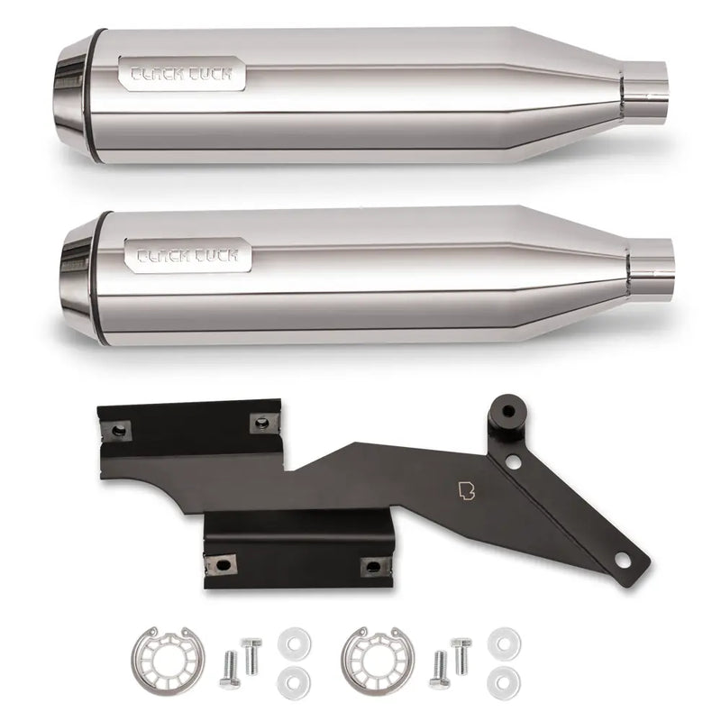 Black Duck Bombardier EC Euro Approved Slip-On Schalldämpfer für Harley