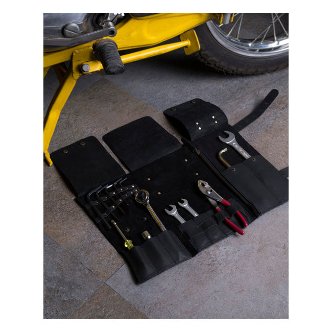 Trip Machine Leder-Werkzeugrolle für Motorräder