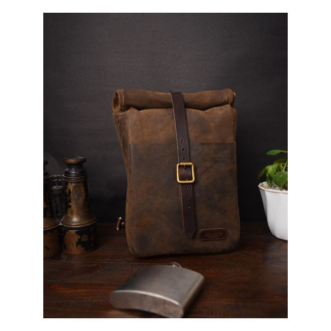 Trip Machine Vintage Leder 3,3 l Motorrad-Satteltasche / Umhängetasche