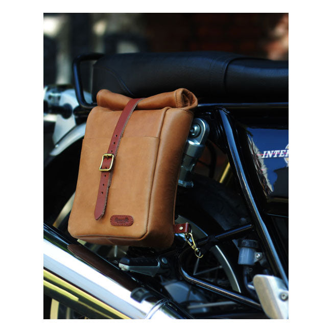 Trip Machine Vintage Leder 3,3 l Motorrad-Satteltasche / Umhängetasche