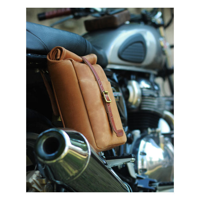 Trip Machine Vintage Leder 3,3 l Motorrad-Satteltasche / Umhängetasche