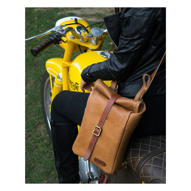Trip Machine Vintage Leder 3,3 l Motorrad-Satteltasche / Umhängetasche