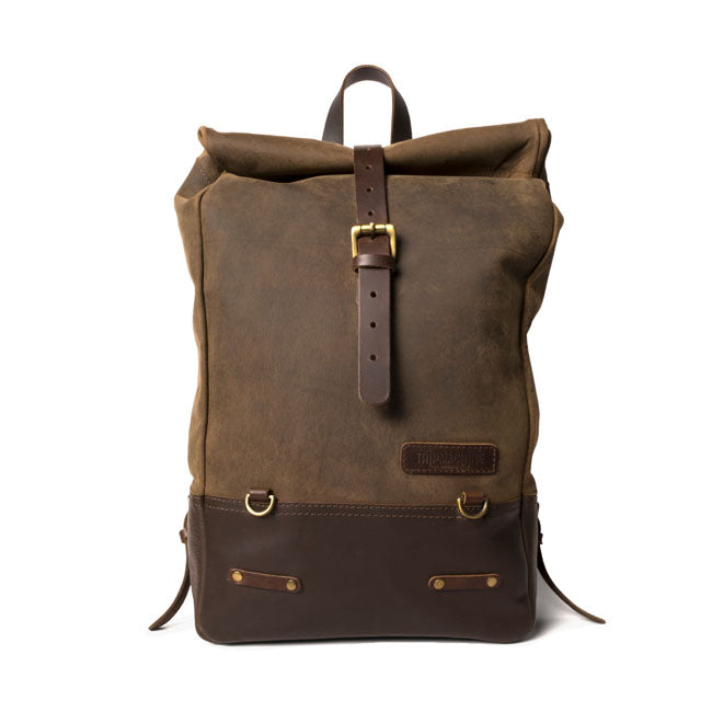 Trip Machine Vintage Leder 15L Motorrad-Satteltasche / Rucksack