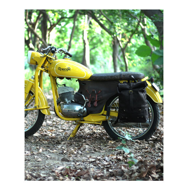 Trip Machine Vintage Leder 15L Motorrad-Satteltasche / Rucksack