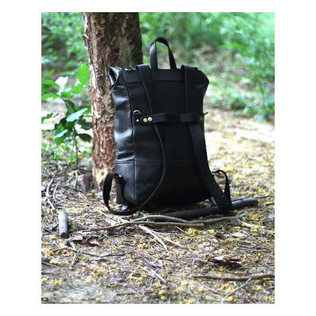 Trip Machine Vintage Leder 15L Motorrad-Satteltasche / Rucksack