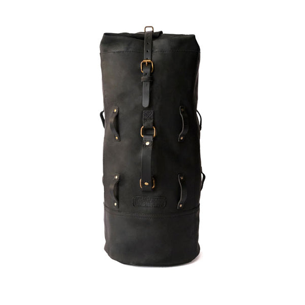 Trip Machine Vintage Leder-Motorrad-Reisetasche im Militärstil