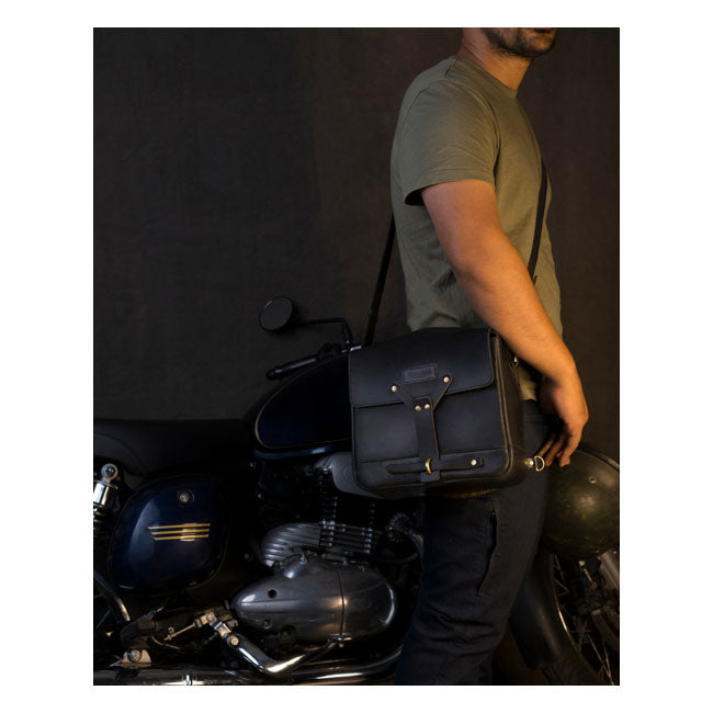 Trip Machine Vintage Leder Motorrad Kuriertasche