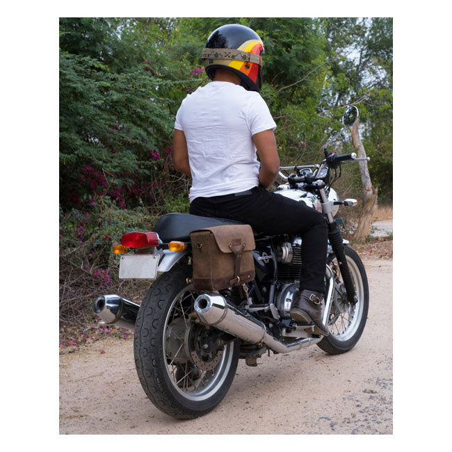 Trip Machine Vintage Leder Motorrad Kuriertasche