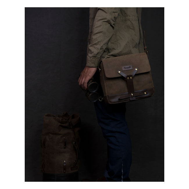 Trip Machine Vintage Leder Motorrad Kuriertasche
