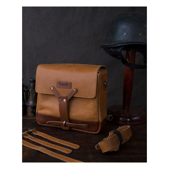 Trip Machine Vintage Leder Motorrad Kuriertasche