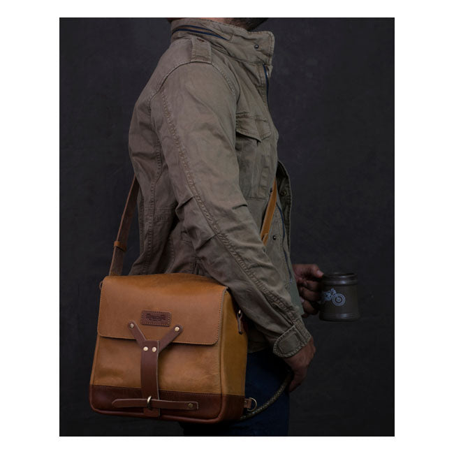 Trip Machine Vintage Leder Motorrad Kuriertasche