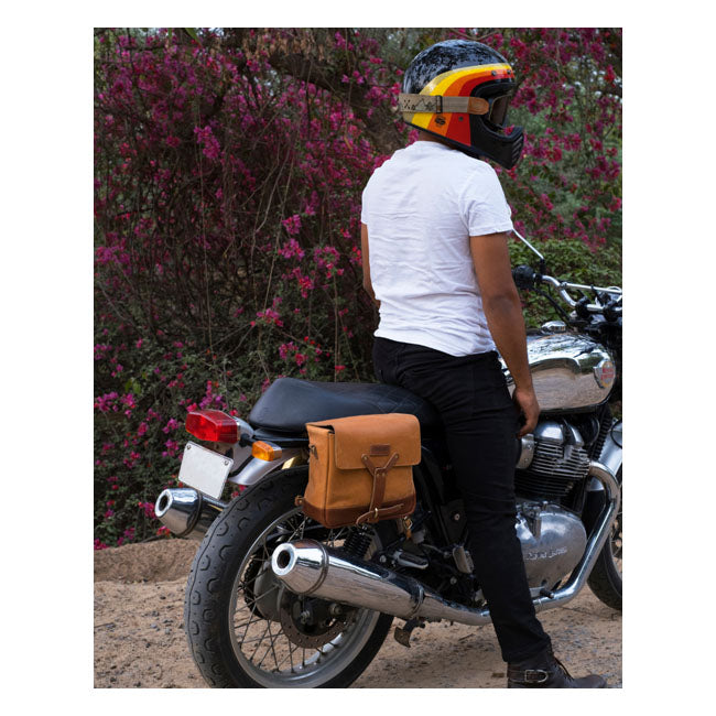 Trip Machine Vintage Leder Motorrad Kuriertasche