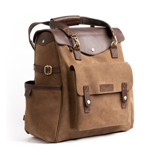 Trip Machine Vintage Leder Outlander Motorrad-Satteltasche / Rucksack
