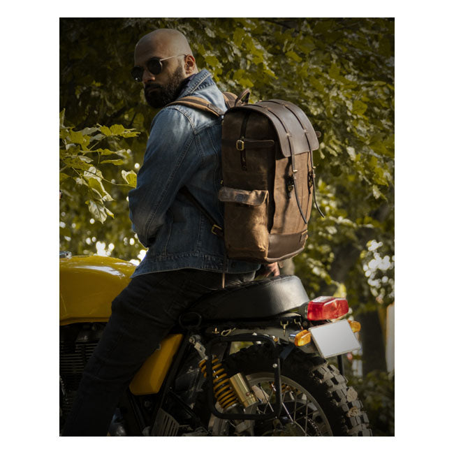 Trip Machine Vintage Rambler Motorrad-Satteltasche / Rucksack