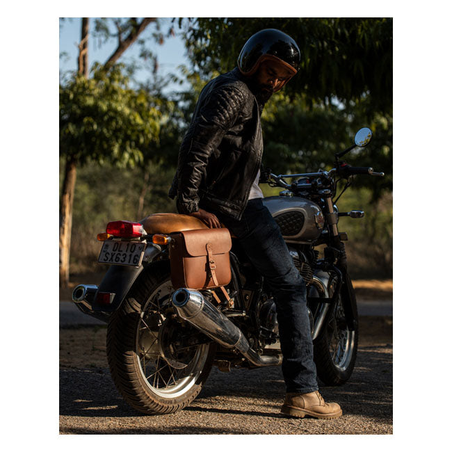 Trip Machine Classic Motorrad-Satteltasche aus Leder