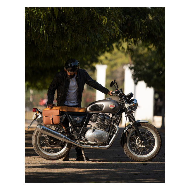 Trip Machine Classic Motorrad-Satteltasche aus Leder