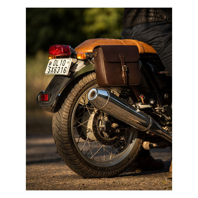Trip Machine Classic Motorrad-Satteltasche aus Leder