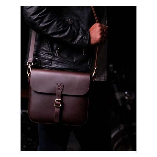 Trip Machine Classic Motorrad-Satteltasche aus Leder