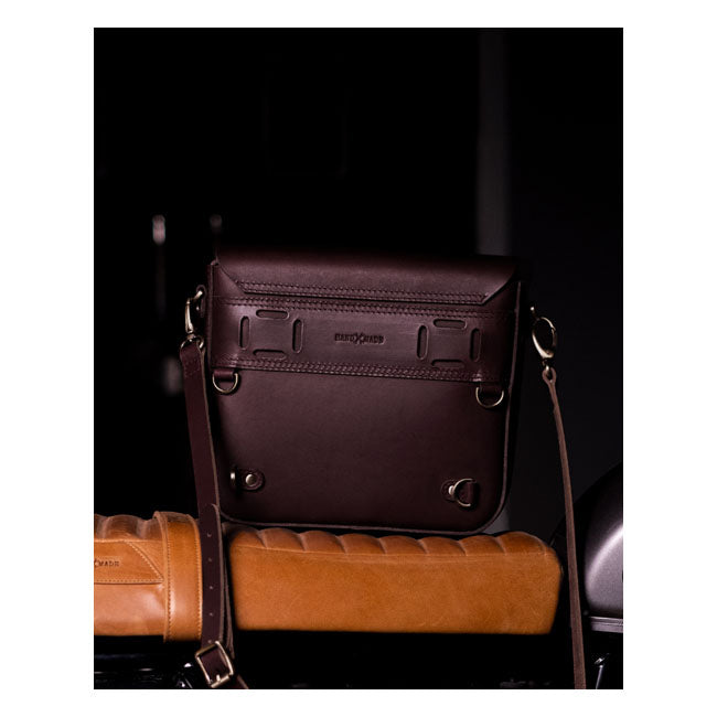 Trip Machine Classic Motorrad-Satteltasche aus Leder