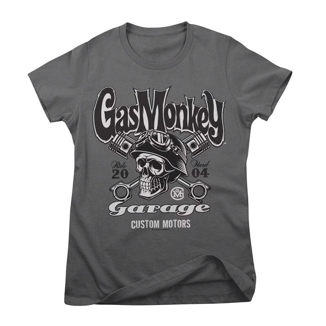 Gas Monkey Garage Custom Motors Totenkopf Damen T-Shirt