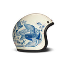 DMD Offener Motorradhelm mit Retro-Grafik
