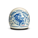 DMD Offener Motorradhelm mit Retro-Grafik